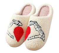 Halloween Lantern Pumpkin Slippers Halloweenn Slip On House Shoes Non-Slip Soft Plush Warm Spooky Warm Cloud Slippers Unisex Cartoon Soft Home Slides (AC-E, 3.5)