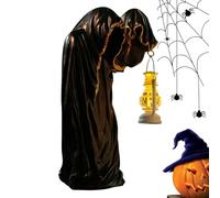 Halloween Lantern | Table Decor Ghost with Lantern Sculpture - Collectible Figurines Table Centerpieces Spooky Halloween Decorations for Bedroom Living Room Outdoor Yard Garden