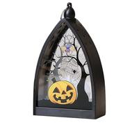 Halloween Lanterns for Indoor | Lantern for Home with Skeleton Pumpkin and Haunted Castle, Centerpiece Ornamental for Indoor Outdoor Yard Garden Camping and Porch Decorations