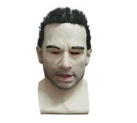 Halloween Latex Head Cover, Horror Cosplay face piece, With Seamless Eye Holes and Full Wrap Fit, Scary Headgear Suitable to Festival Use, Costume Accessory for Performance