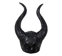 Halloween Latex Headgear Black Long Horns Hat Evil Queen Cosplay Costume Accessories Party Witch Headpiece Halloween Decoration Masquerade Costume Cosplay Props Accessories Sound Induction