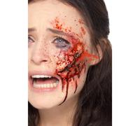Halloween Latex Prosthetic Wound Kit Blood Make Up Zombie Fancy Dress Accessory