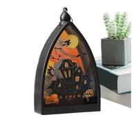 Halloween LED Effrayante Lanterns - Décoration De Table Intérieure Et Extérieure | Centre De Table Pour Salon, Porche, Bureau, Fête, Jardin, Lumière D' Patio, Étagère, Ferme, Maison Hantée