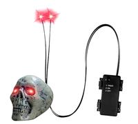 Halloween LED Glowing Light Up Eyes, Light Up LED Eyes For Skeleton With Timer, Horror DIY Lighted Eye, For Halloween Decoration, Skulls, Pumpkin, Spider, Tombstone Props, Cosplay(Red)