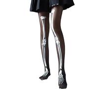Halloween Legging Skeleton Cosplay Socks Tights Women Japanese Creativity Funny Stockings Bone Socks Nylon for Party Bar