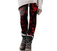 Halloween Leggings for Women Funny Bat Printed Soft High Waisted Tights Stretch Pant Yoga Sport Workout Running Cosplay Leggings Ladies Festival Halloween Costumes (A02-Black, XL)