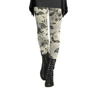 Halloween Leggings for Women UK High Waisted Tummy Control Tight Trousers Funny Pumpkin Skull Ghost Printed Stretchy Pants Soft Comfortable Fitness Leggings Elasticated Sport Legging Grey
