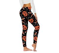 Halloween Leggings Women's Shape, Funny Skull Print Yoga Trousers, Women's Butt Push Up, Fashion Yoga Sports Trousers, Elastic Leggings, Training, Everyday Gym, Miracle Trousers for Halloween, Fancy