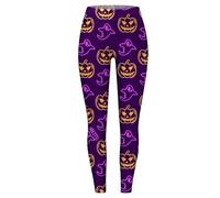Halloween Leggings Women's Shape, Funny Skull Print Yoga Trousers, Women's Butt Push Up, Fashion Yoga Sports Trousers, Elastic Leggings, Training, Everyday Gym, Miracle Trousers for Halloween, Fancy
