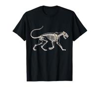 Halloween Leopard Skeleton Drawing Portrait Animal Halloween T-Shirt