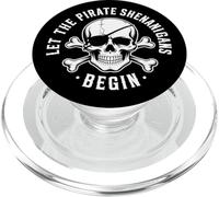 Halloween Let the Pirate Shenanigans Begin Skull Pirates PopSockets PopGrip for MagSafe