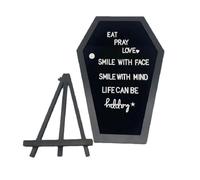 Halloween Letter Board | Black Felt Coffin Letter Board Gothic Decor with Letters | Horror Message Board Gothic Spooky for Bed-Room Party Halloween Supplies