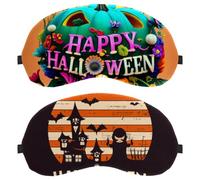 Halloween Letters 2-Pack Eye Patch and Eye Masks Set, Light-Blocking, Soft, Breathable Sleep Mask Kit