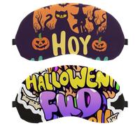 Halloween Letters 2-Pack Light-Blocking Soft Breathable Blindfold Sleeping Masks