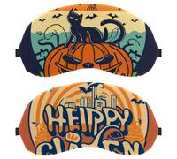 Halloween Letters 2-Pack Light-Blocking Soft Breathable Eye Masks Sleep Mask Eye Patch