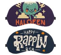 Halloween Letters 2-Pack Light-Blocking Soft Breathable Sleep Mask Eye Patch Eye Cover