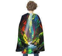 Halloween Light And Shadow Canyon Cloak Reversible Cape Costume for Masquerade Halloween Cosplay Birthday Party Decoration