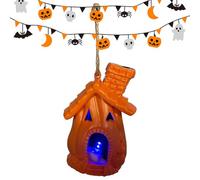 Halloween Light, Haunted House Decor, Gothic Pumpkin Lamp, Spooky Lighting, Decorative Holiday Accent, Party Illumination 3.15x2.56x4.33 Inches for Home Interior, Bedroom Hallway Setup, Lawn Display