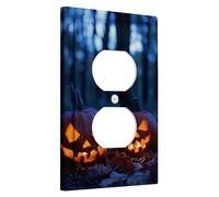 Halloween Light Switch Cover Plates/Outlet Covers,Pumpkin Jack-O'-Lanterns for Wall Accents, Thermoplastic Wall Plates,Standard Size Single Duplex Outlet