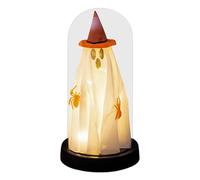 Halloween Light Up Ghost - Halloween Decorations Outdoor | Spooky Table Decorations Illuminated Ghost in Cloche by | Horror Desktop Ornament | Creepy Home Accents for the l