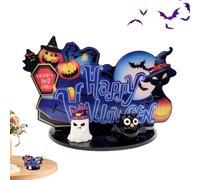 Halloween Lighted Table Decor Spooky Lighted Ghost Pumpkin Signs