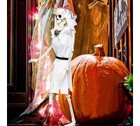 Halloween Lights Creepy Skeleton Bride And Groom Wedding Couple Statue Halloween Party Scary Gothic Wedding Statue Couple Gift Reusable Decorations(C,One Size)