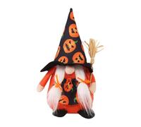 Halloween Lights Halloween Decorations Witch No Face Old Man Desktop Ornament Cute Witch Figurine Home Living Room Decorative Accessories Rainbow Ornament (Orange, 20x10cm)