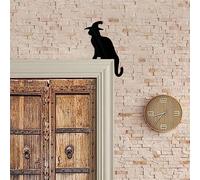 Halloween Lights Halloween Themed Wall Door And Frame Decorations Featuring Cats And Witchcraft Artwork Decorations Indoor (A, One Size)