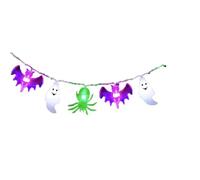 Halloween Lights LED 3D Pumpkin Bat Battery Operated String with Timer Fairy Light for Window Indoor Outdoor Party Decorations on A (A, 300cm)