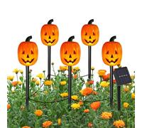 Halloween Lights Outdoor,Light up Solar Lantern Pumpkin Garden Stakes - Waterproof Lighting Spooky Lantern for Garden Yard Patio Tree Pathway Driveway Outdoor Walkway Party