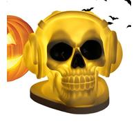 Halloween Lights, Small Pumpkin Ghost Skull Light, LED Battery Operated, Fun and Spooky Design Soft Glow Portable Lighting for Kids Room Bedside Table Lamp Party Décor Porch