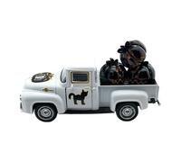 Halloween Lights Sunflower 13. 4 Inch White Farmhouse Truck with 12 Magnets Sunflower Kitchen Summer Decorations for Home Shelf Metal Pickup Interchangeable Seasonal Garden Truck (White, 12. 5x5x4cm)