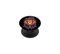 Halloween Lion Witch Hat Vampire Cape Costume Funny PopSockets Adhesive PopGrip