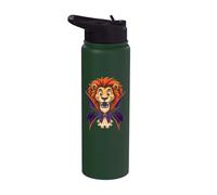 Halloween Lion Witch Hat Vampire Cape Costume Funny Stainless Steel Insulated Water Bottle