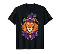 Halloween Lion Witch Hat Vampire Cape Costume Funny T-Shirt