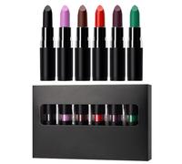 Halloween Lipstick Set - Matte Finish Make Up For Parties Festivals | Cosmetic Set With 6 Vibrant Shades, Long-Lasting Lip Colors, For Halloween, Carnival, Masquerade, Costume Makeup