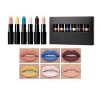 Halloween Lipsticks, Goth Lipstick, 6 Pieces, Bold Intensity Smudge Proof Compact Design Soft Matte Lightweight Skin Safe, Makeup Set for Travel Carnival Masquerade Ball Music Festival, 4.2G