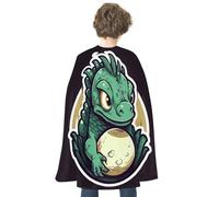 Halloween Little Green Dragon's Egg Cloak Capes Reversible Medieval Cloak Witch Capes for Party Cosplay Masquerade Costumes