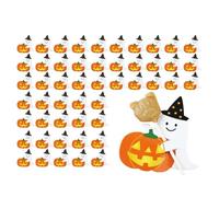 Halloween Lollipop Card Holder Cute Lollipop Paper Cards Decorative Lolipop Holders 100 Pieces Halloween Pumpkin Ghost Candy Package Card Halloween Lollipop Sugar Candy Holder For Party Favors