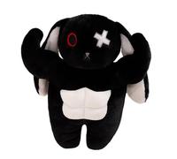 Halloween Lop Eared Muscle Rabbit Plush Doll, Easter Horror Standing Stuffed Animal Doll, Funny Gothic Muscle Bunny Plush Doll For Halloween, Christmas, Easter, Birthday Gift