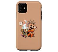 Halloween Love Retro Groovy Pumpkin Ghost Graphic Case for iPhone 11