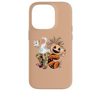 Halloween Love Retro Groovy Pumpkin Ghost Graphic Case for iPhone 14 Pro