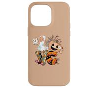 Halloween Love Retro Groovy Pumpkin Ghost Graphic Case for iPhone 14 Pro Max