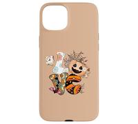 Halloween Love Retro Groovy Pumpkin Ghost Graphic Case for iPhone 15 Plus