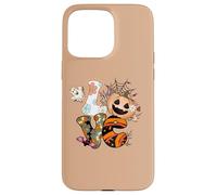 Halloween Love Retro Groovy Pumpkin Ghost Graphic Case for iPhone 15 Pro Max