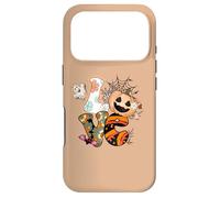 Halloween Love Retro Groovy Pumpkin Ghost Graphic Case for iPhone 17 Pro