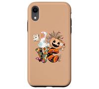 Halloween Love Retro Groovy Pumpkin Ghost Graphic Case for iPhone XR