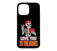Halloween Love You To The Bones Skeleton Red Heart Cute Case for iPhone 13 Pro Max