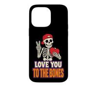 Halloween Love You To The Bones Skeleton Red Heart Cute Case for iPhone 14 Pro Max