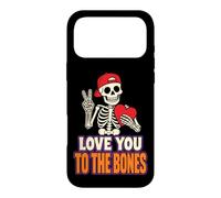 Halloween Love You To The Bones Skeleton Red Heart Cute Case for iPhone 17 Pro Max